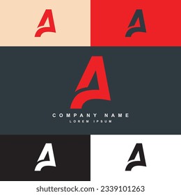 Simple A letter logo template, A logo for company or gaming logo