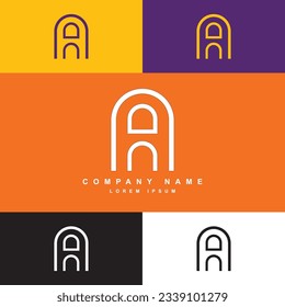 Simple A letter logo template, A logo for company or gaming logo