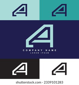 Simple A letter logo template, A logo for company or gaming logo