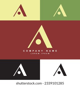Simple A letter logo template, A logo for company or gaming logo