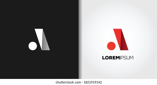 simple letter a logo template vector set