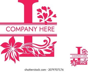 simple letter a logo template vector set.Minimal modern alphabet fonts.Typography minimalist urban digital fashion future creative L logo font. vector illustration. L Letter Logo. Split Flower logo.