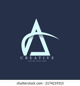 simple letter a logo template vector set