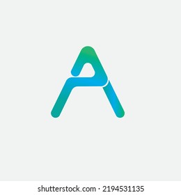 simple letter a logo template vector set