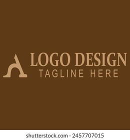 Simple letter A logo vector illustration template design