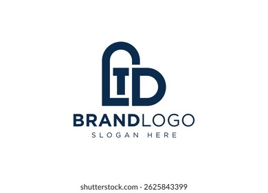 simple letter ltd logo icon vector design template concept