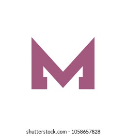 simple letter m geometric logo