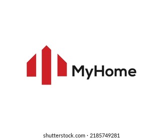 Simple Letter M Home Logo Design