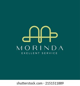 Vector de logotipo de línea M de letra simple. Marca de logotipo de monograma inicial M Resumen para marca, empresa, material de repuesto, falsificación, joyería y marca de lujo