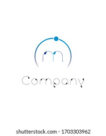 Simple letter M logo design template, vector logo for business and company identity 