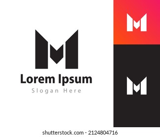 Simple letter M logo design template,  esp10 isolated