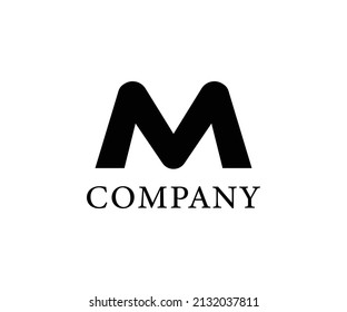 Plantilla de diseño de logotipo M de carta simple	