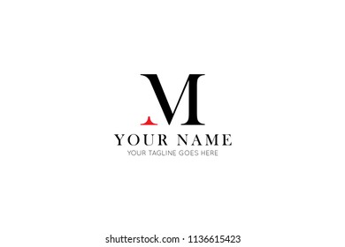 simple letter m logo, icon, symbol