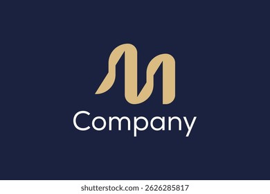 simple letter m logo icon vector design template concept