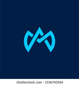 simple letter ma logo design