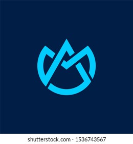 simple letter ma logo design