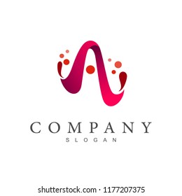 a simple letter with a modern look, letter a logo simple
