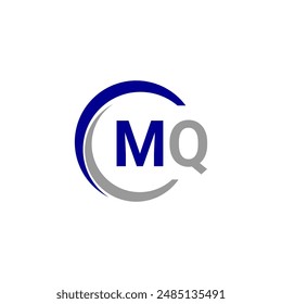 Simple Letter MQ logo design template vector illustration. MQ Alphabet Letter. MQ Technology Logo Design Pixel Element.
