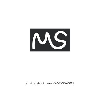 Letra simple MS Logo Design Plantilla