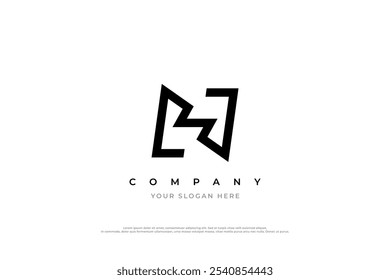 Simple Letter N Bolt Logo Design