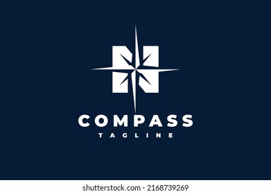 simple letter N compass logo