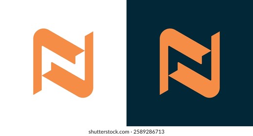 Simple letter N logo design. Abstract innovative initial N logo. 