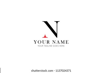 simple letter n logo, icon, symbol