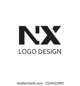 simple letter N X monogram for logo company design