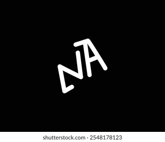 simple letter NA logo design template