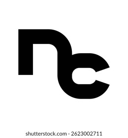 Simple Letter NC Initial logo design