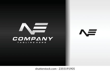 la letra simple logotipo de NE