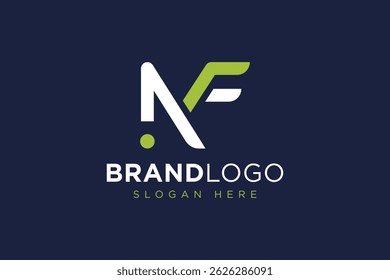 simple letter nf logo icon vector design template concept