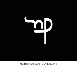 Simple letter NP logo design for company