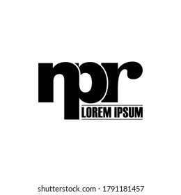 Simple Letter Npr Logo Design Vector