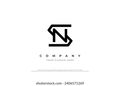 Simple Letter NS or SN Logo Design
