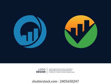 Simple letter O logo design for finance, investment, marketing.