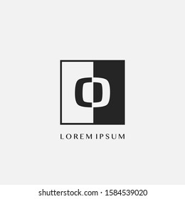 Simple Letter O Square Polygon Geometric logo. Monogram color letter logo with square polygon geometric vector design concept.