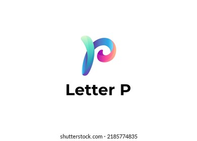 Simple letter P business logo template