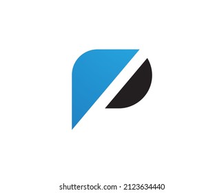 simple letter P logo design template