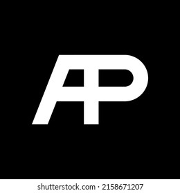 Letra simple modelo de diseño de logotipo A P