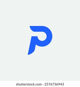 simple  letter P logo design for tech logo