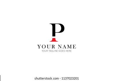 simple letter p logo, icon, symbol