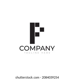 simple letter P logo vector.