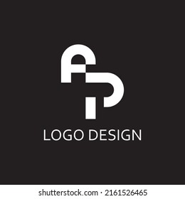 simple letter A P monogram for logo company design