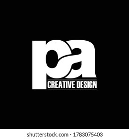 Simple letter pa logo design vector