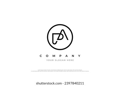 Simple Letter PA Monogram Logo Design