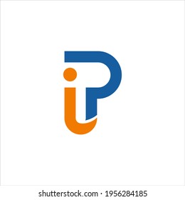 simple letter PI logo design,initial PI vector 