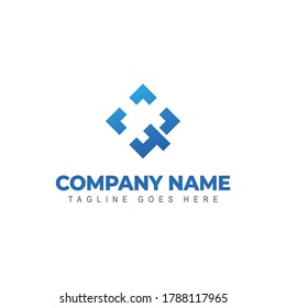 Simple letter Q box logo design concept vector