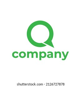 einfaches Q-Talk-Logo-Design