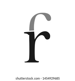 simple letter r and alphabet logo design